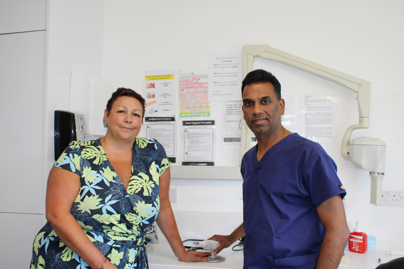 L-R BCRS Business Loans senior business development manager Louise Armstrong with NN Private owner Naveen Nagarathna.JPG