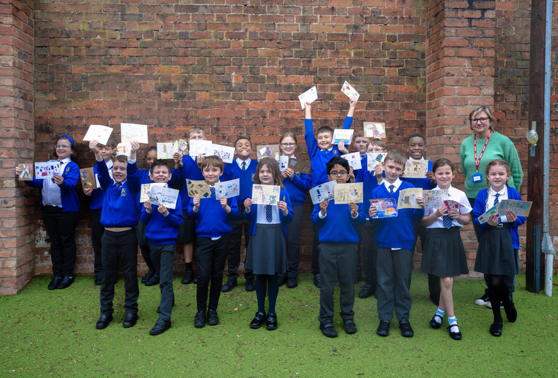 St Austin's Catholic Primary School with artist Ruth Allen.jpg