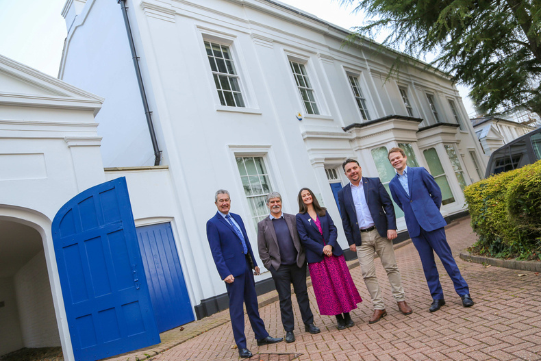 l-r John Bryce (KWB) Peter Barrett and Clare Martin (Edward's Trust), Martin Cook (KWB) Tom Foley (Calthorpe Estates).jpg