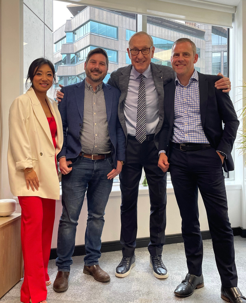 Terry Butcher Joins Shakespeare Martineau L-R Joanna Lee-Mills, James Woolstenhulme, Terry Butcher, Michael Stace.jpg