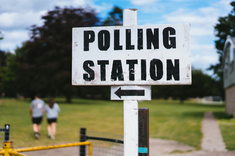 Polling stations stock