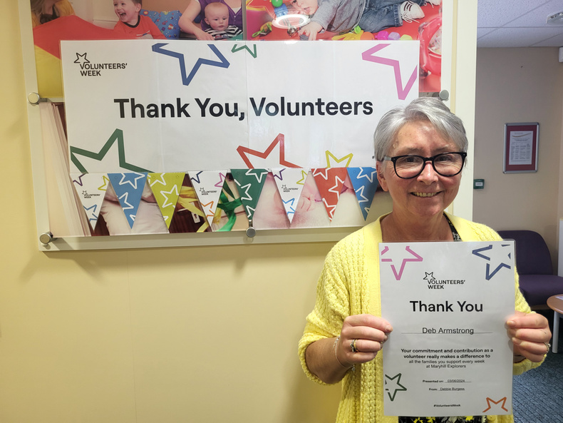 Deb Armstrong receiving her certificate yesterday.jpg