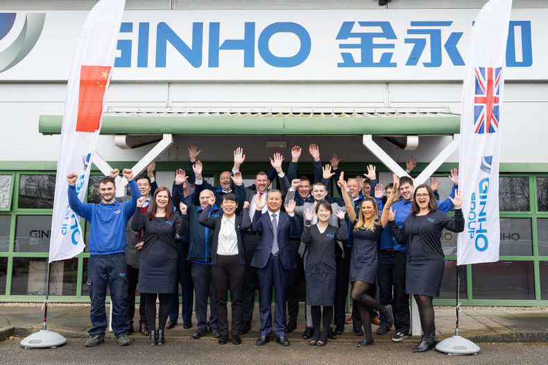 The Ginho team celebrate their award wins at its European head office located in Burton upon Trent..jpg