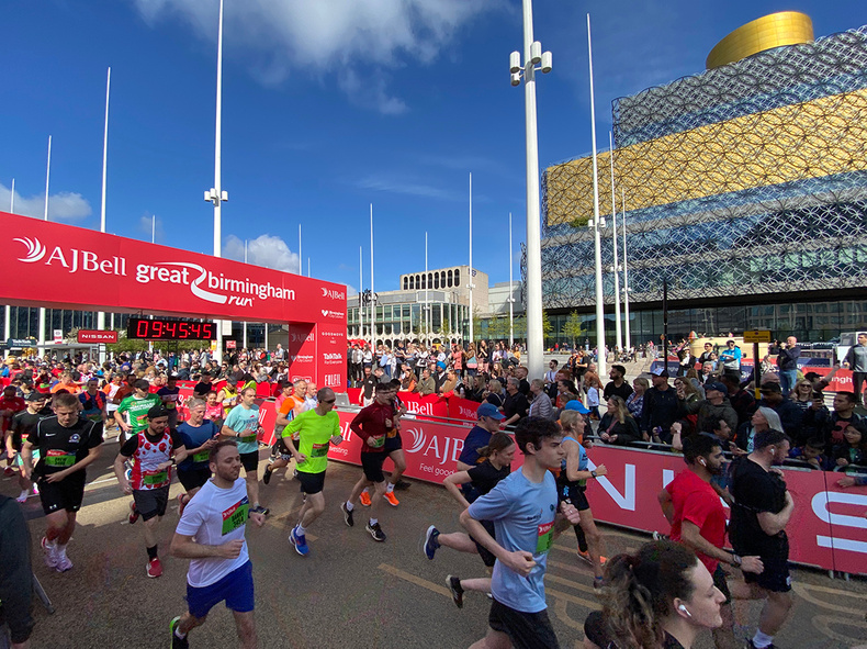 The Library of Birmingham provided the backdrop for the start line of the AJ Bell Great Birmingham Run.jpg